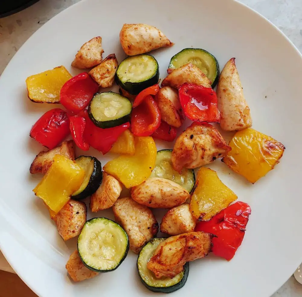 air fryer cajun chicken and vegetables