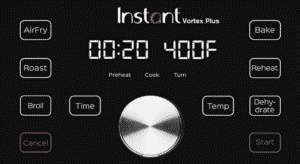 Instant Vortex Plus Air Fryer Controls