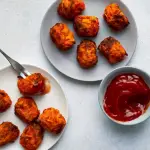 Crispy brown air fryer sweet potato tots