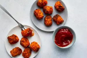 Crispy brown air fryer sweet potato tots